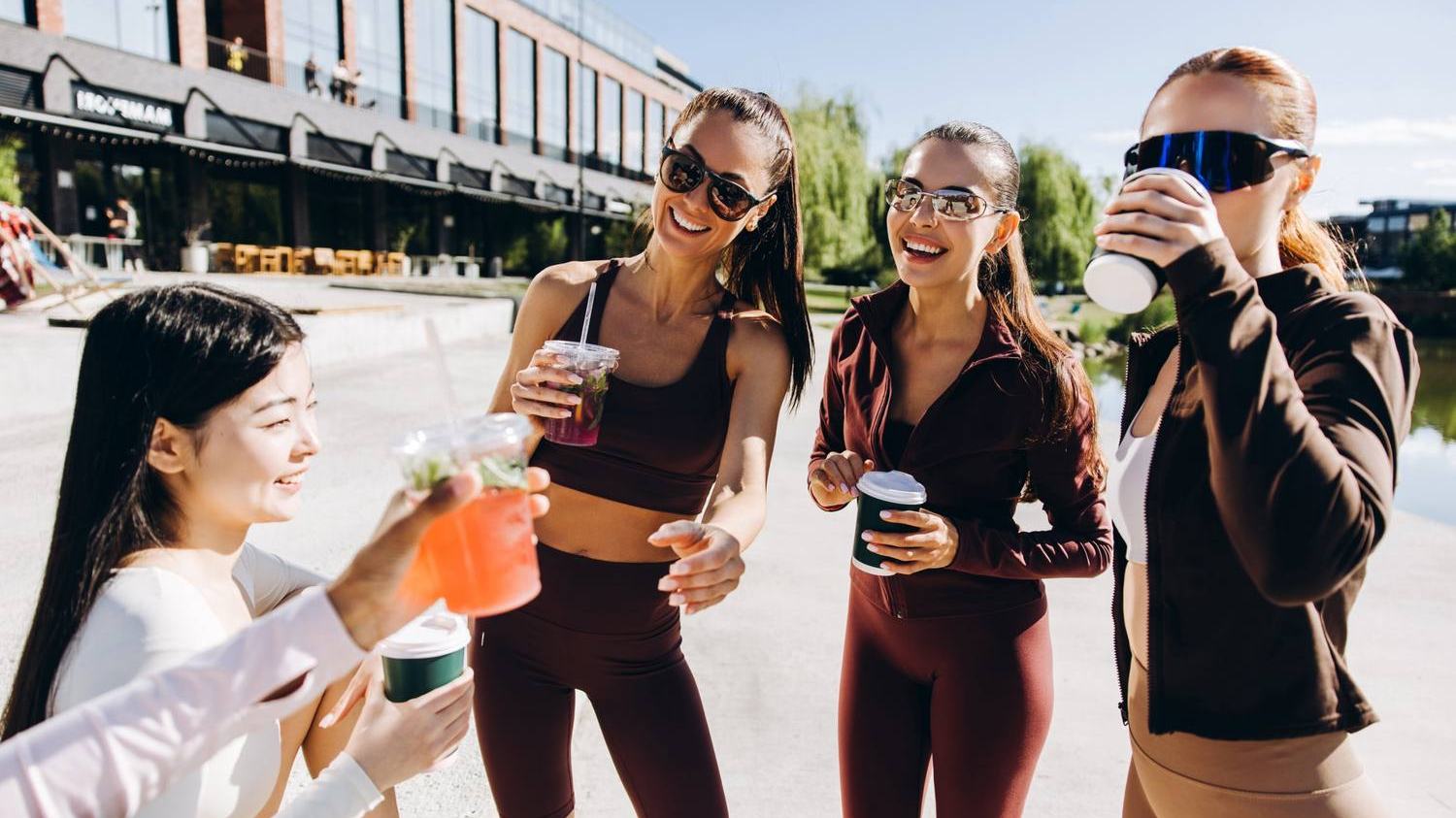 Women after a morning workout at an Imperfect CEO lifestyle event