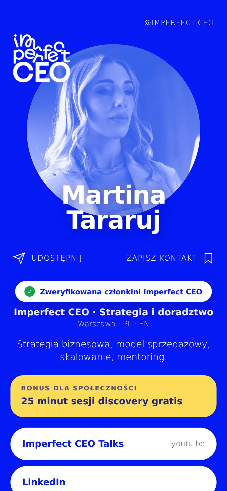 Przykładowa wizytówka PRO